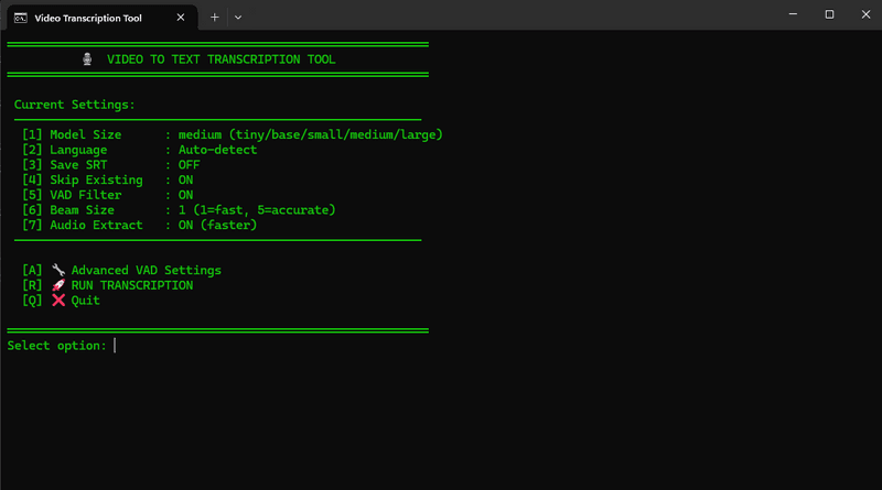 TOOL APP: Local Video → Text Transcription Tool (Offline, GPU/CPU)