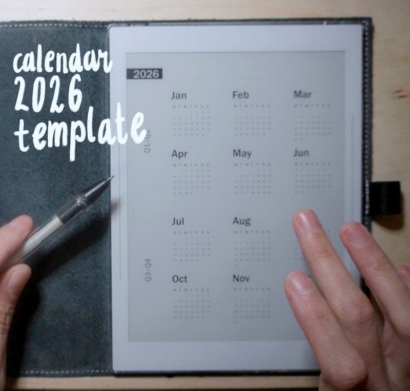 Interactive Calendar 2026 for Supernote