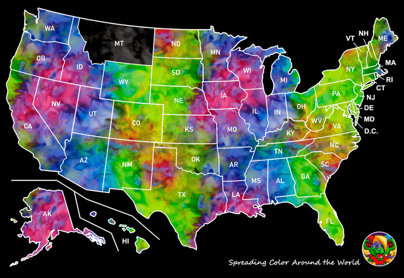 Free Template: Customizable Map of USA