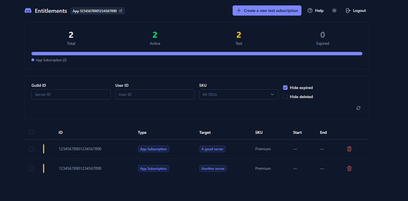🎉 New project: Discord Entitlement Dashboard