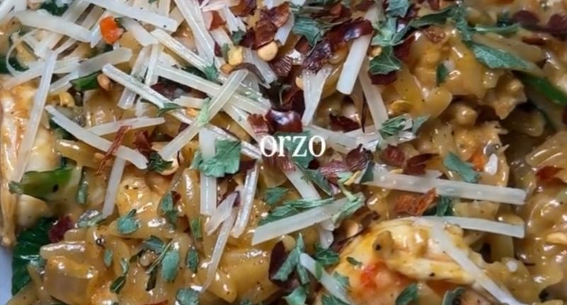 One-Pan Creamy Lemon Shrimp Orzo 🦐🍋