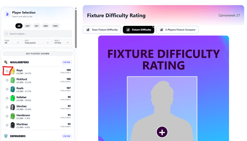UPDATE : you can now click on the (i) to display the player full profile informations!