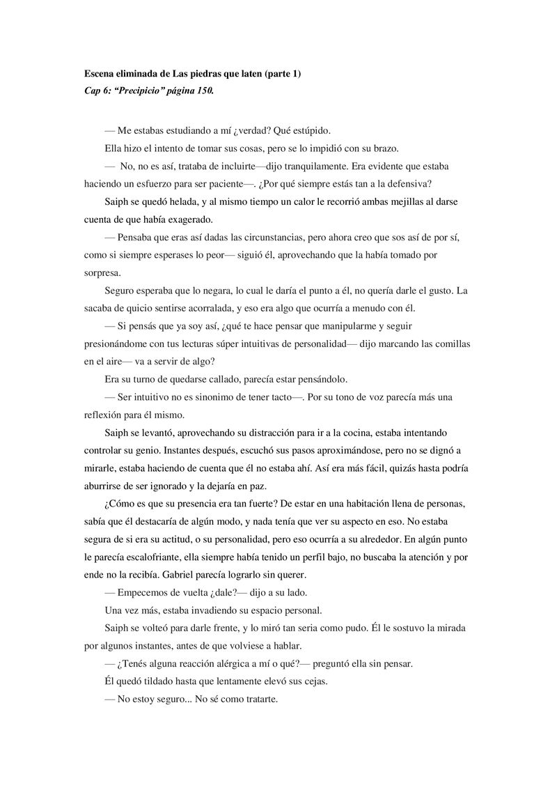 Cap 6 Escena eliminada de Las piedras que laten (parte 1)