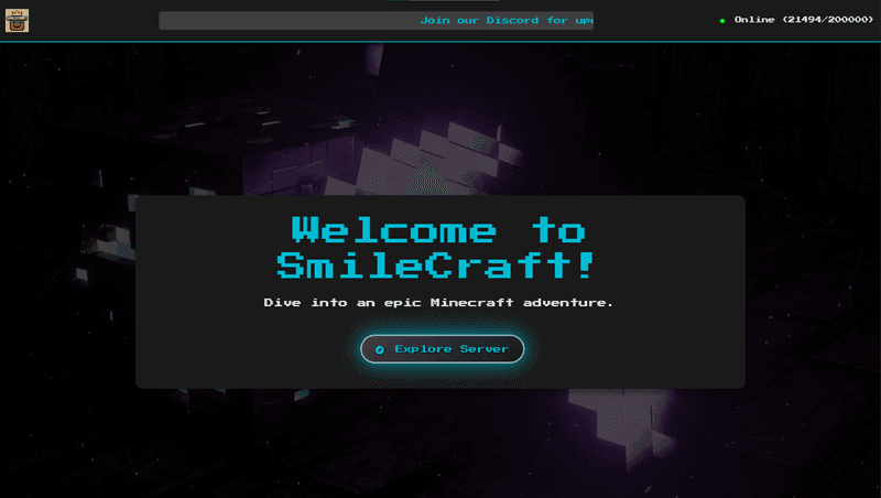 🎮 Free Minecraft Homepage Template – Download Now!