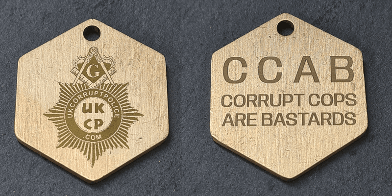 UKCP solid brass keyring