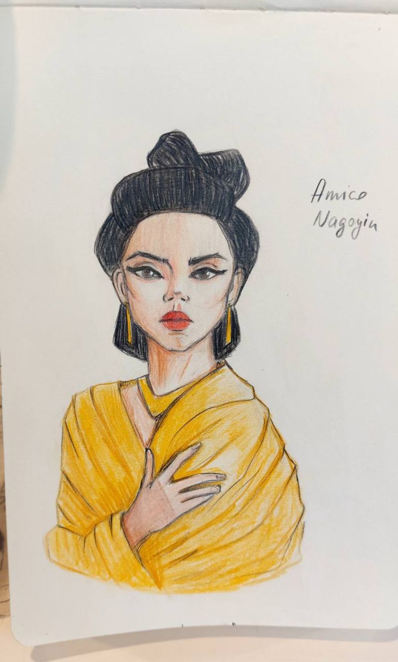 Amico Nagoyin. Sketch January 2024 - Finished portrait January 2025