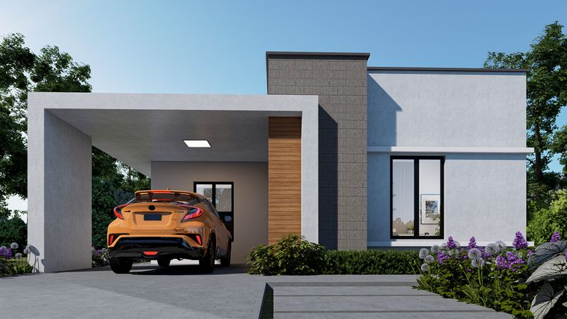 Modern House Design 4 Bedroom with Laundry & Car Port 10m x 19m