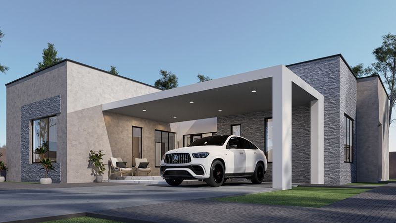Modern House Design 16m x 16m 4 Bedroom with Laundry
