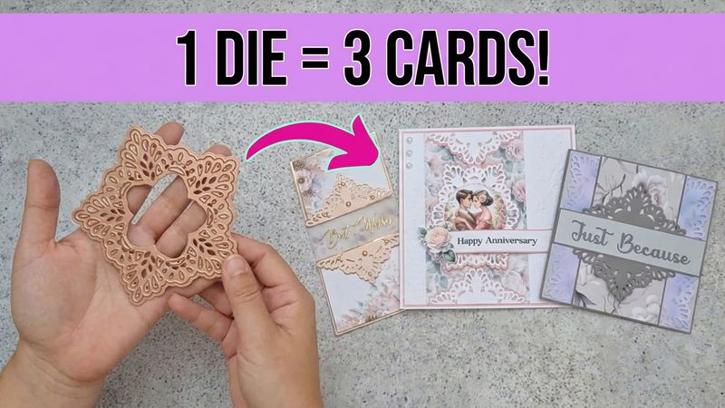 ✂️ Slicing 1 Die-Cut Into 3 Completely Different Cards!