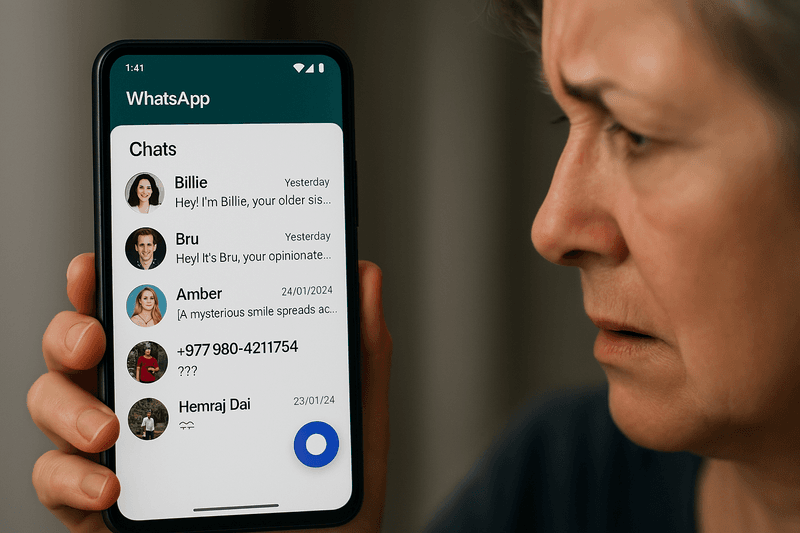 She almost deleted WhatsApp over a blue orb