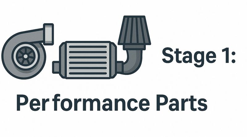 Stage 1: Performance parts – turbo, cooling, exhaust