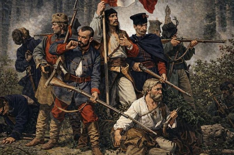 The January Uprising broke out on the night of January 22–23 without an army