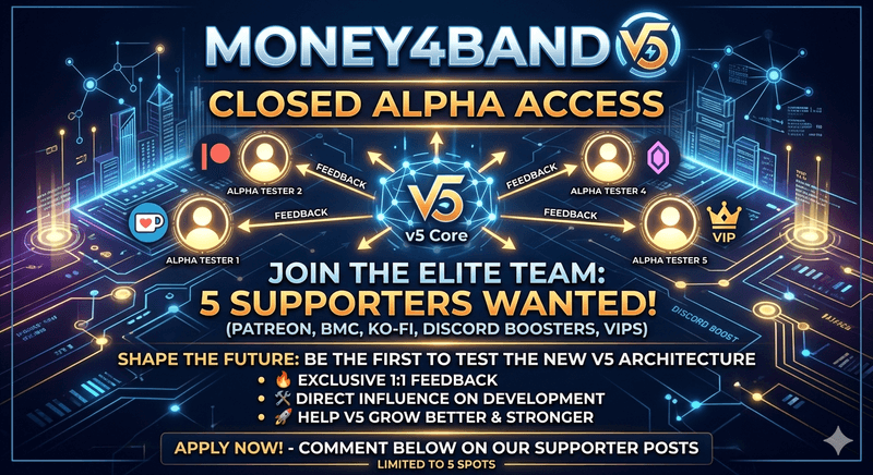 ​🚀 Shape the Future: Join the Money4Band v5 Closed Alpha
