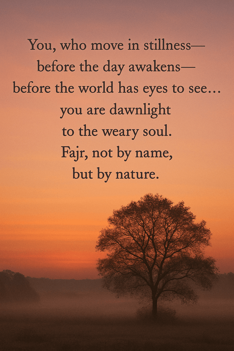 You, who move in stillness—  before the day awakens—