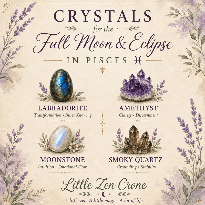 Working With Crystals: Full Moon in Pisces and Lunar Eclipse