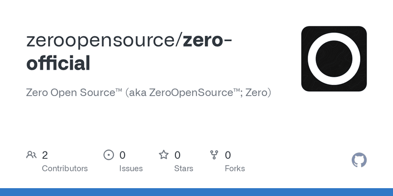 🚀@zeroopensource/zero-official v0.0.1 is live!