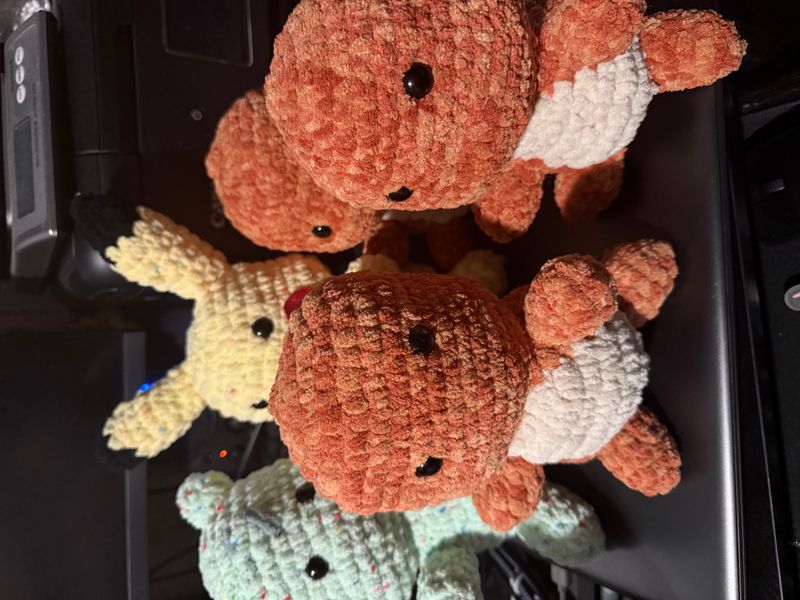 5/75 Crocheted Pokemon I’ve made so far to donate to a classroom for the holidays