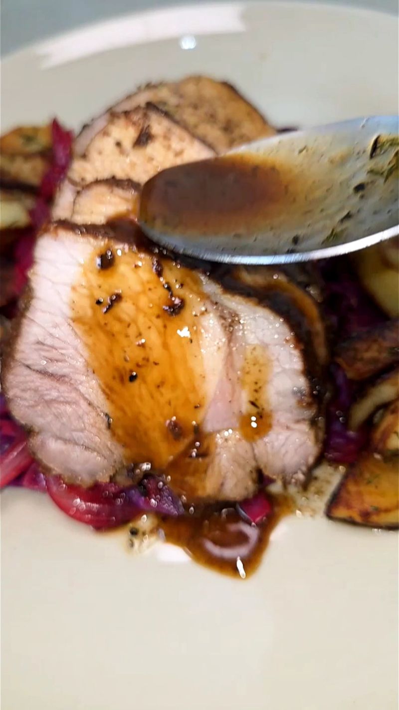 Roasted Pork Shoulder And Crispy Beet Salad