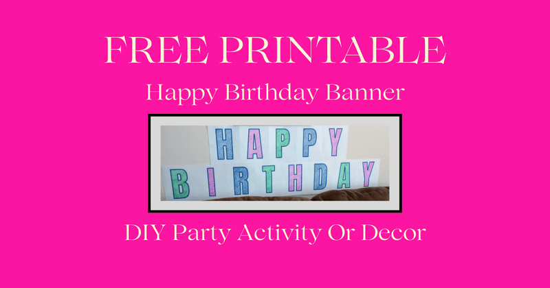🎉 Free Printable Happy Birthday Banner – Easy to Download & Use!
