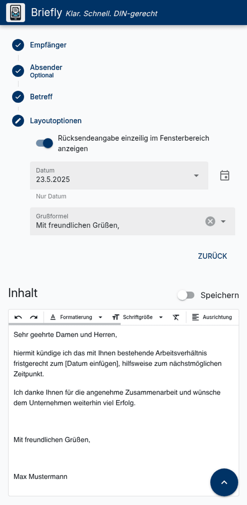 ✉️ Was ist Briefly?