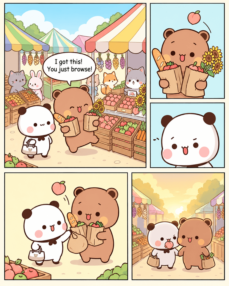 Bubu Dudu's Market Date 🛍️💸