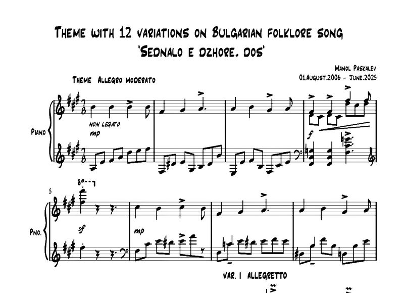 New Solo Piano Piece!
