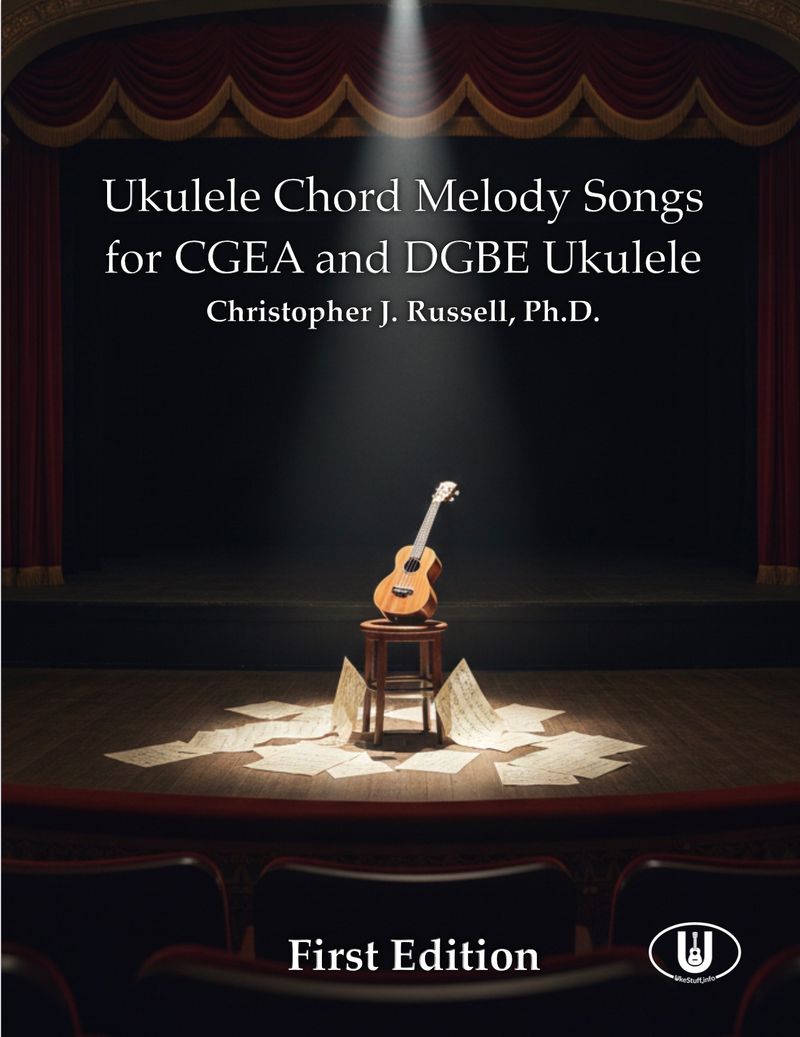 Ukulele Chord Melody Songs for GCEA and DGBE Ukulele available now.