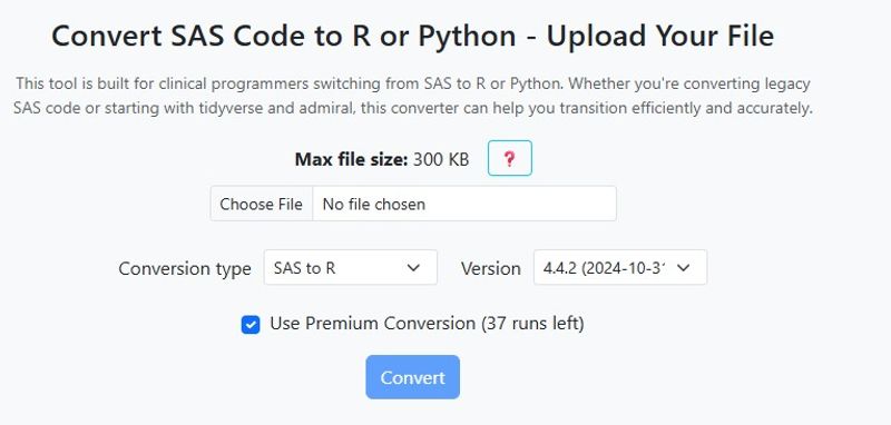 SAS Code Converter - Major Update