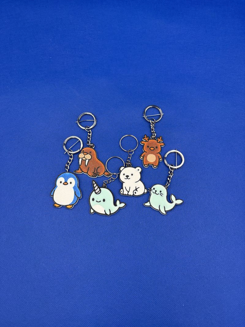 Tundra Team Cute Arctic Animal Keychains