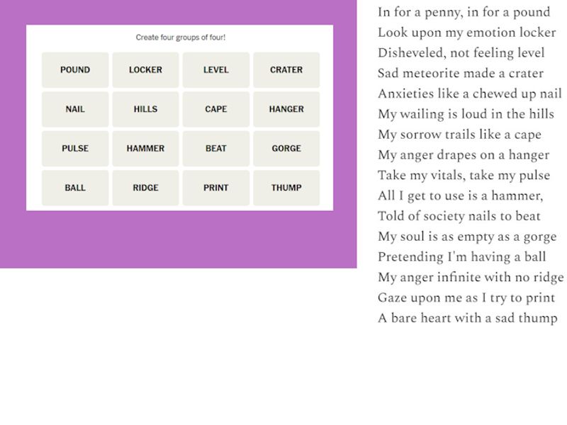 I wrote poetry out of puzzles for over 90 days