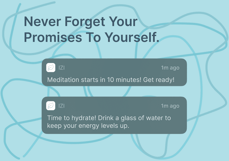 Notifications That Remind You of Self Love - Izi