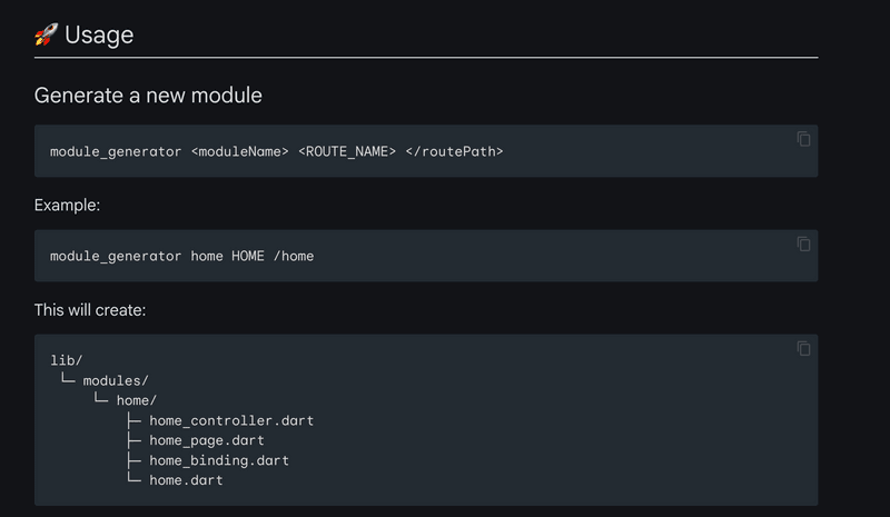 module_generator (GetX CLI Tool)