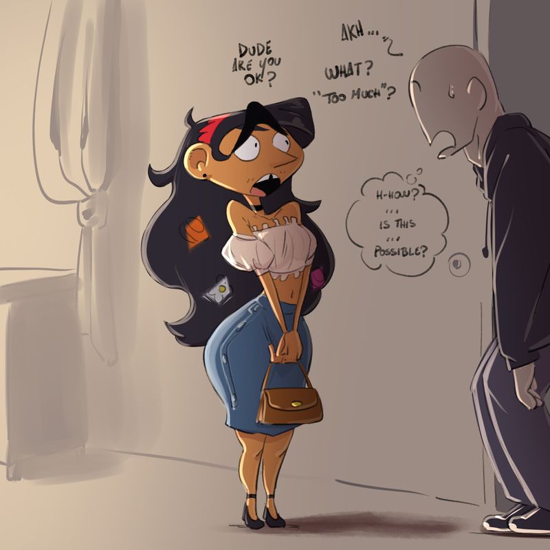 when your tomboy bestie dresses like a woman