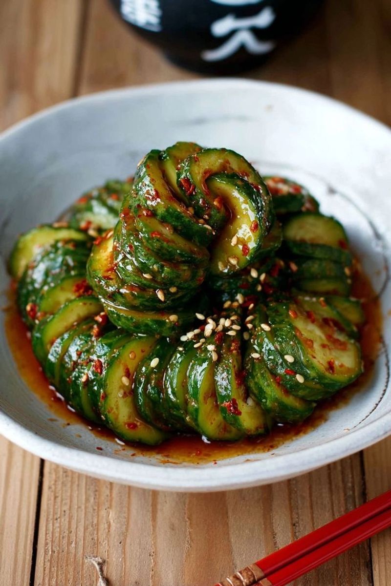 Korean Spicy Cucumber Salad💚