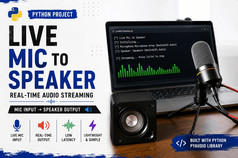 Live Mic to Speaker | Real-Time Audio Processing