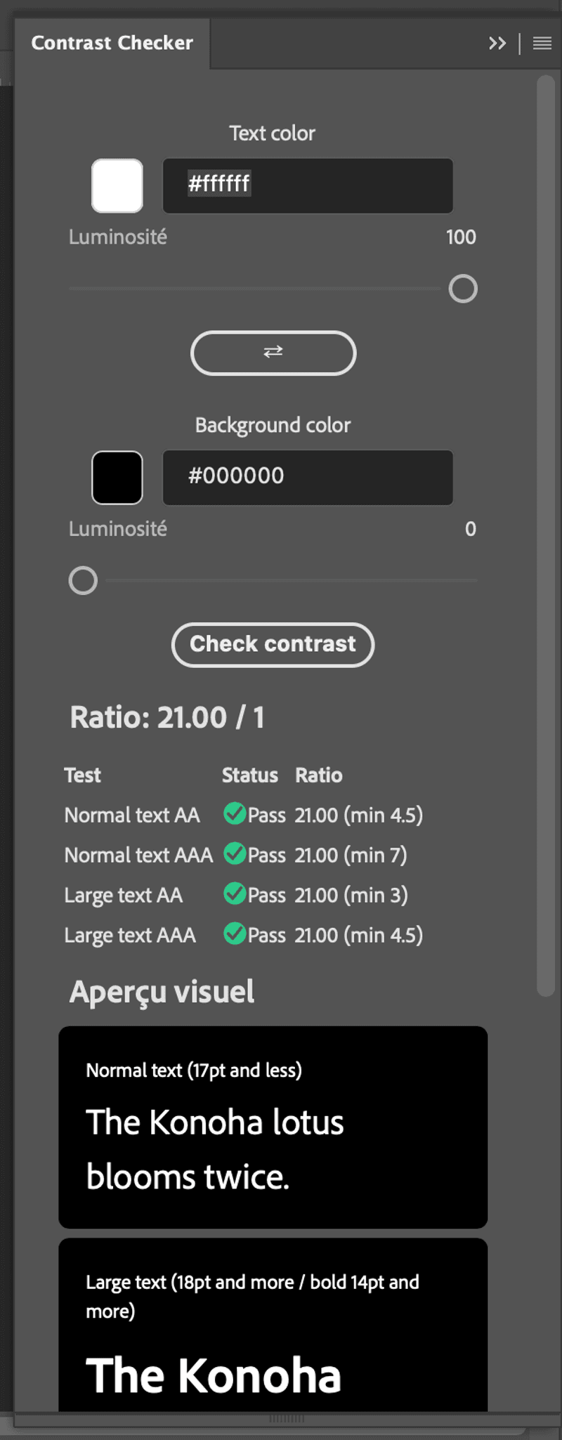 🚀 Nouveau plugin gratuit : vérifiez le contraste des couleurs directement dans Photoshop