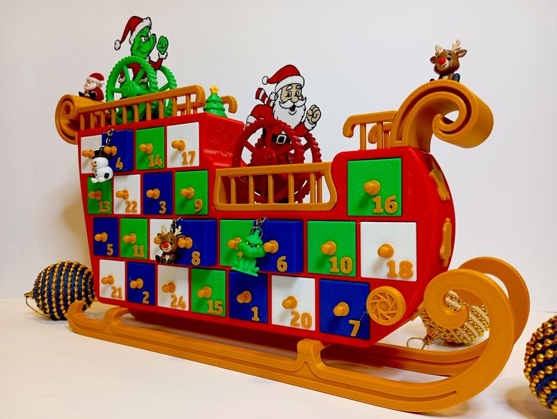 advent calendar Santa Claus Christmas sleighadvent calendar Santa Claus Christmas sleigh