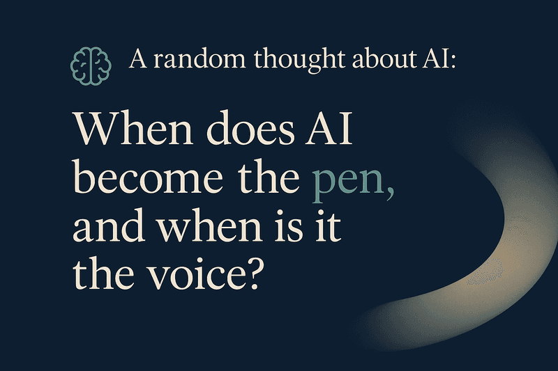 When does AI become the pen, and when is it the voice?