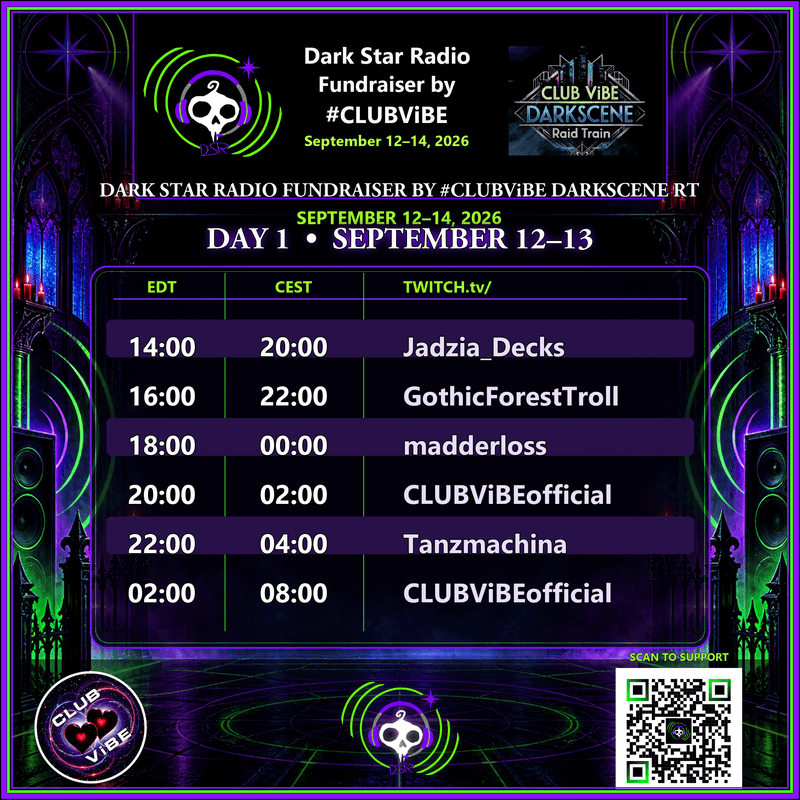 Dark Star Radio Fundraiser by #CLUBViBE DARKSCENE RT