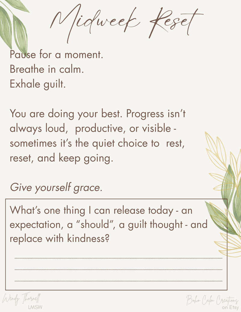 Midweek Reset: Let Go of the Guilt, Choose Grace