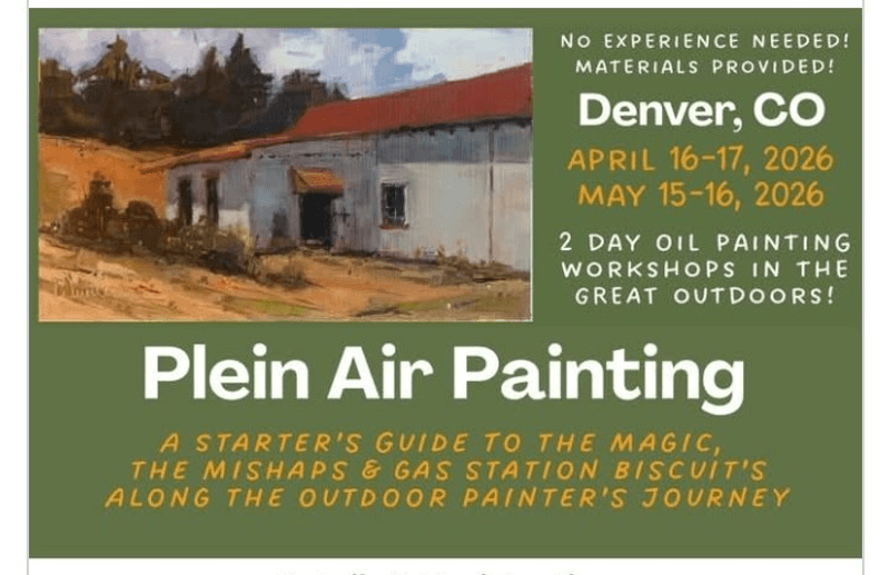 Two Starter Plein Air Painting Workshops! April & May sessions, limited availability!