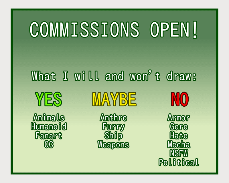 Commissions are open!