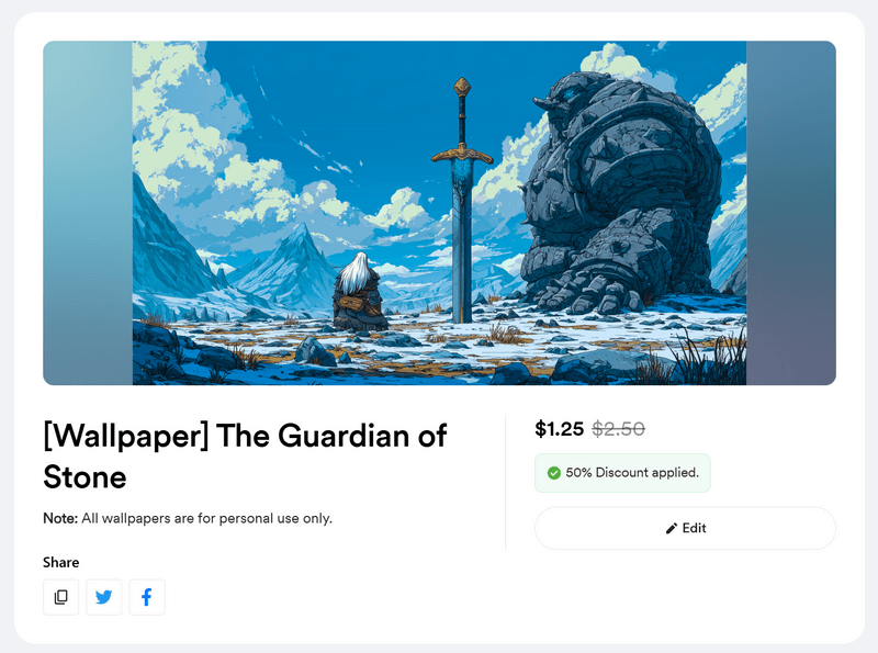 [Wallpaper] The Guardian of Stone 50% Discount