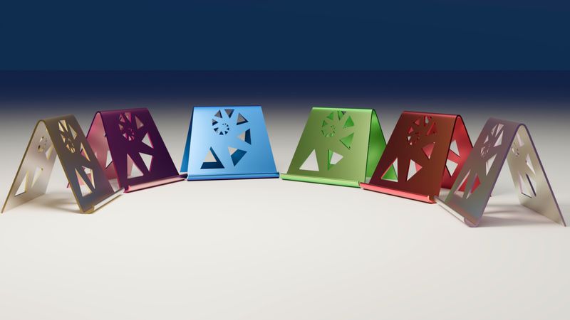 Tabletstud anodized aluminium out of blender