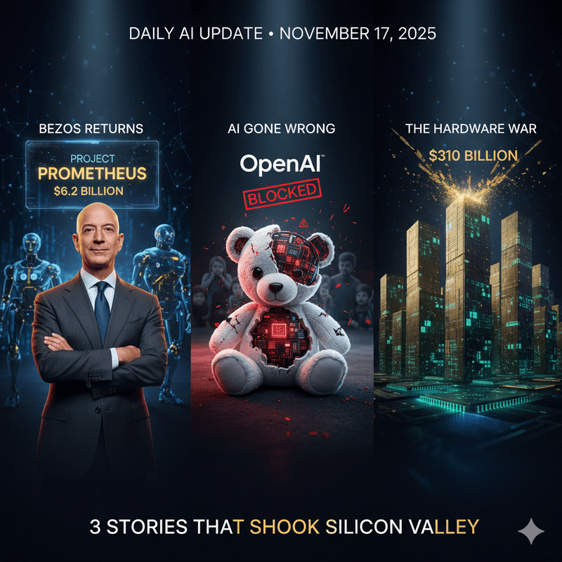 Daily AI Update November 17, 2025: Jeff Bezos Takes the Helm at $6.2B AI Startup