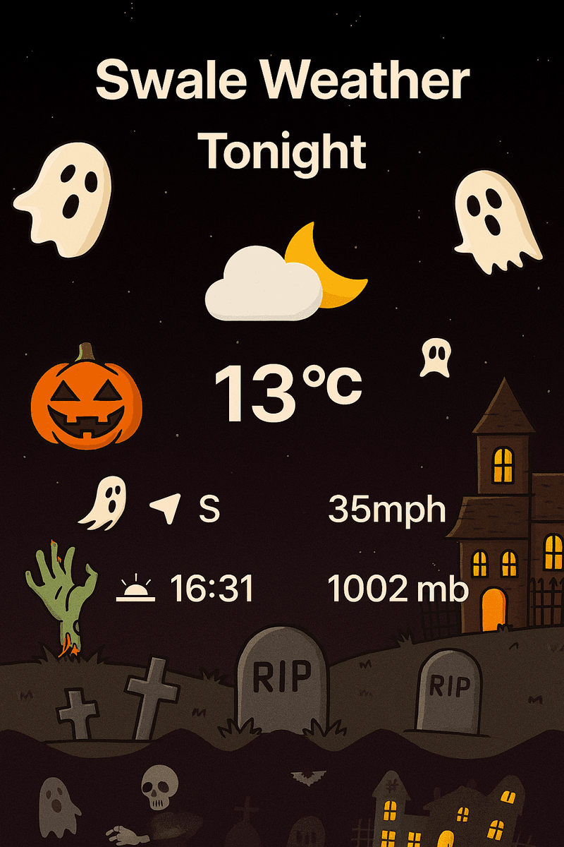 Your Spooky Weather Forecast for the Swale District - 31/10/2025
