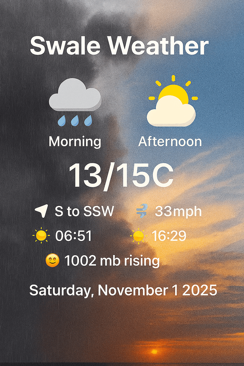Swale Weather - 1 November 2025