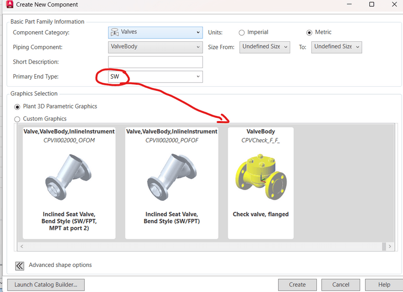 Plant 3D Python – Required metadata for custom valves