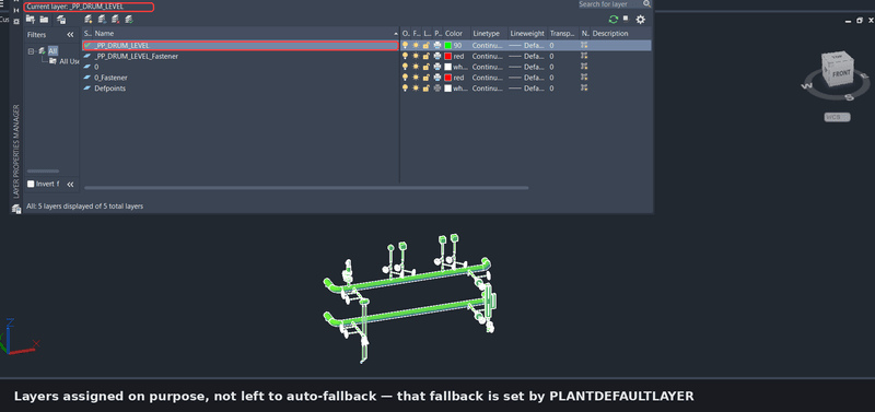 AutoCAD Plant3D tip: Pipes keep landing on layer 0