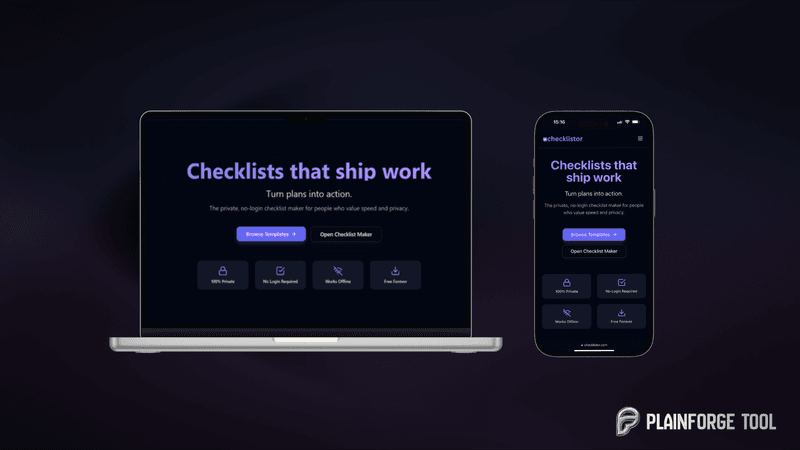 Checklistor.com is a little rebellion against bloated productivity apps
